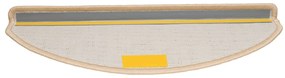 Tapetes de escada 30 pcs 65x21x4 cm creme