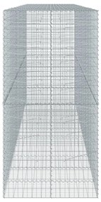 Cesto gabião com cobertura 550x100x200 cm ferro galvanizado
