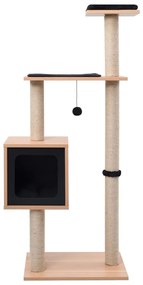 Árvore para gatos c/ tapete arranhador sisal 123 cm