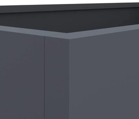 Vaso/floreira 62x30x29 cm aço antracite