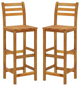 3 pcs conjunto de bar para jardim madeira de acácia maciça