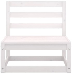 4 pcs conjunto lounge de jardim pinho maciço branco