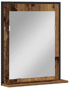 Espelho de Banheiro vidaXL Madeira Velha 50x12x60 cm Madeira Ingeneriz