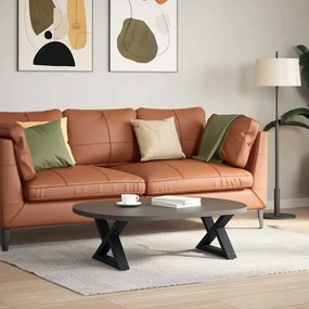 Pés para mesa de centro 2 peças preto 50x(30-31,3) cm aço