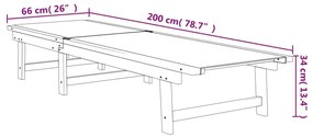 Espreguiçadeiras 2 pcs madeira de acácia maciça/textilene preto