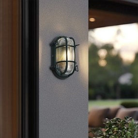 Candeeiro de Parede e Teto Exterior Verde Escuro Oval IP44 - Noutica