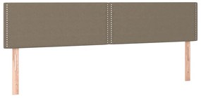 Cama box spring colchão/LED 120x190cm tecido cinza-acastanhado