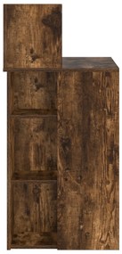 Secretária com Armazenamento Carvalho Fumado 90x48x101.5 cm Madeira De