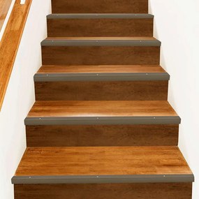 vidaXL Acabamento para Escada 30 pcs Castanho 67 cm Alumínio