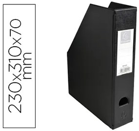 Porta Revistas Exacompta Pvc Lombada 70mm Cor Preto 230x310x70 mm