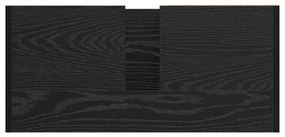 Gabinete para Pia Carvalho Preto 63x29x55 cm Madeira Engenheirada