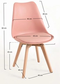 Cadeira Synk Basic - Rosa de avelã