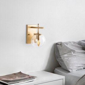 Candeeiro de Parede Zahar – Dourado – 15 x 20 x 15 cm