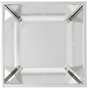 Vaso de jardim 40x40x15 cm em aço galvanizado