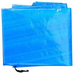 HOMCOM Capa protetora impermeável para cama elástica Ø366cm Trampolins azul