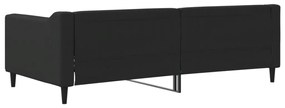 Sofá-cama 90x190 cm tecido preto