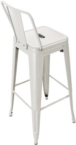 Banco de bar Mason em metal 44 x 96 x 43 cm Prateado