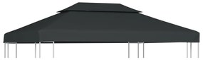 Cobertura gazebo c/ 2 camadas 310 g/m² 4x3 m antracite