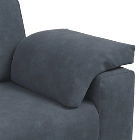Sofá-luvas 120 cm veludo cinzento-escuro