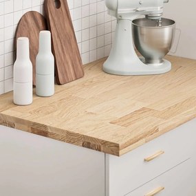 VidaXL Bancada de cozinha retangular 100x63,5x4 cm carvalho maciça