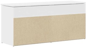 Banco sapateira 102x30,5x45 cm derivados de madeira branco