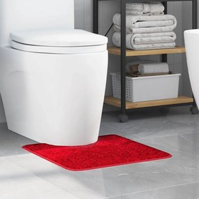 Tapete de Banho U-Shaped Vermelho 50x50 cm Polipropileno Antiderrapante