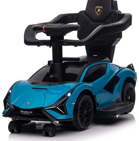 Andarilho Lamborghini Sian 2 em 1, carro de passeio, carro de empurrar Azul