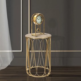 MESA DE APOIO VENICE Ø 37X58 CM DOURADA