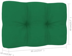 3 pcs conjunto lounge de jardim com almofadões pinho impregnado