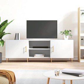 vidaXL Móvel para TV 150x30x50 cm derivados de madeira branco