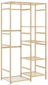 Roupeiro com prateleiras 100x50x184,5 cm bambu