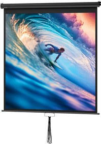 Ecrã de projeção para TV e cinema em casa de 85 polegadas, projetor de vídeo 1:1 4K HD, 146 cm (L) x 146 cm (A)