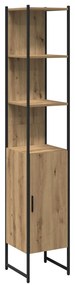 Conjunto de Mesa de Maquilhagem 3 Peças em Madeira de Carvalho Castanh