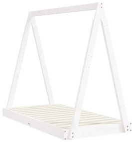 Estrutura de cama infantil 70x140 cm pinho maciço branco