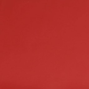 Apoio de pés 60x60x36 couro artificial vermelho tinto