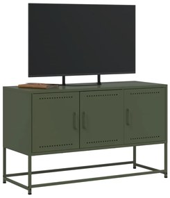 Móvel de TV 100,5x39x60,5 aço verde azeitona