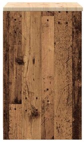 Armário de arrumação de garagem madeira velha 60x51x85 cm