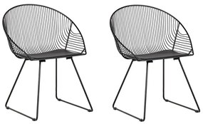Conjunto de 2 cadeiras pretas AURORA Beliani