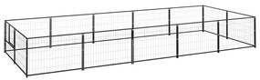 vidaXL Canil para cães 10 m² aço preto