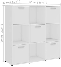 Estante 90x30x90 cm contraplacado branco