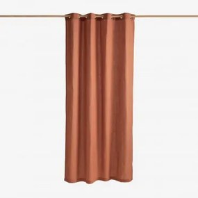 Cortina De 140x260 Cm Em Linho Varone Ferrugem - Sklum