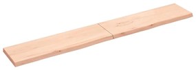 vidaXL Prateleira de parede 200x30x(2-4)cm carvalho maciço não tratado
