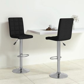vidaXL Bancos de bar 2 pcs tecido preto