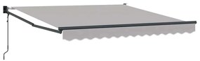 Toldo Retrátil Automático Cinza Claro 350x250 cm