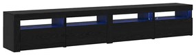 Conjunto de Armário de TV vidaXL de 3 Peças com Luzes LED Carvalho Pre