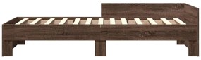 Estrutura cama s/ colchão derivados madeira carvalho castanho