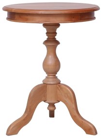 vidaXL Mesa de apoio 50x50x65 cm madeira de mogno maciça cor natural
