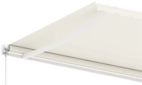 Toldo retrátil manual independente 600x350 cm cor creme