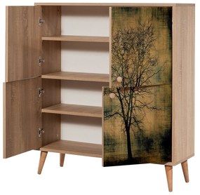 Armário Multiuso Multilux – Carvalho Sonoma – 95x111x36 cm