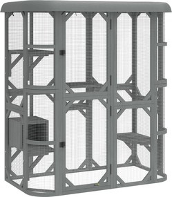 PawHut Recinto para Gatos ao Ar Livre Acessível Casinha de Madeira com 4 Plataformas Toldo Oxford Resistente à Água 2–3 Gatos até 8 kg | Aosom Portugal
